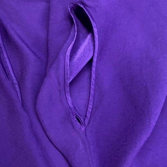 DIANE VON FURSTENBERG Tunic V Neck Dress Purple M 11-11 - Picture 9 of 12